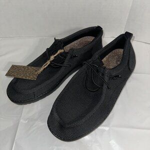 Itazero Mens Black Casual Lightweight Shoes Size 11W With Non-Slip Sole A21M110